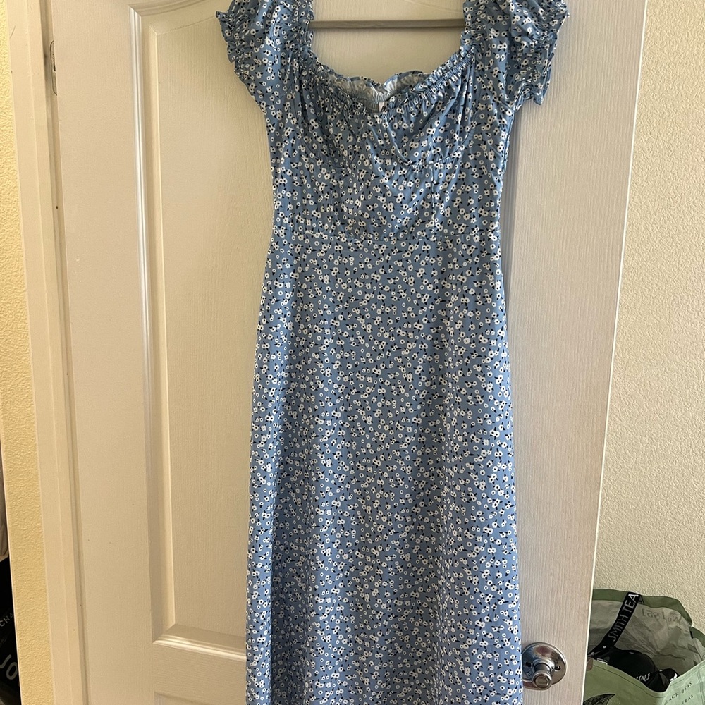 Princess Polly Blue Floral Midi Dress